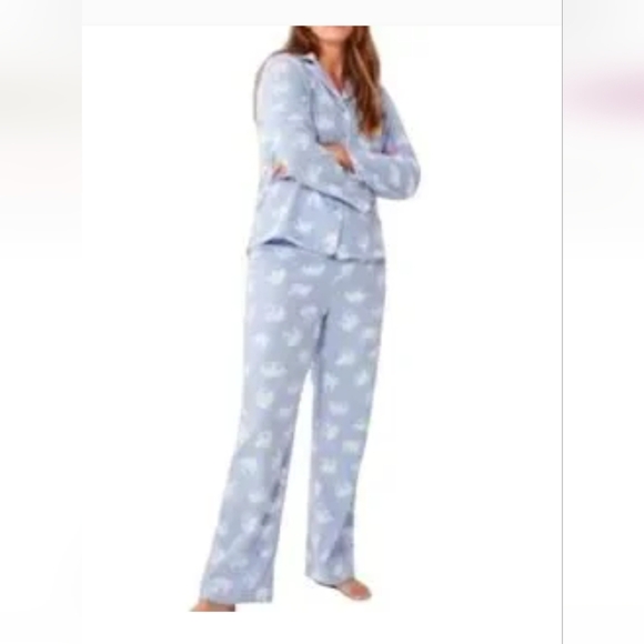 Joe Fresh Pyjama Set Woman's XXL- Fleece Red Christmas Holy Jolly Pyjamas NWT - Picture 4 of 8